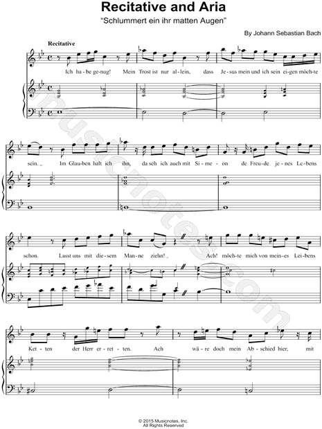 Recitative and Aria from Ich habe genug