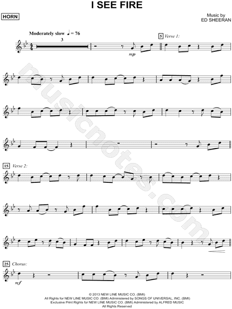 I See Fire - French Horn