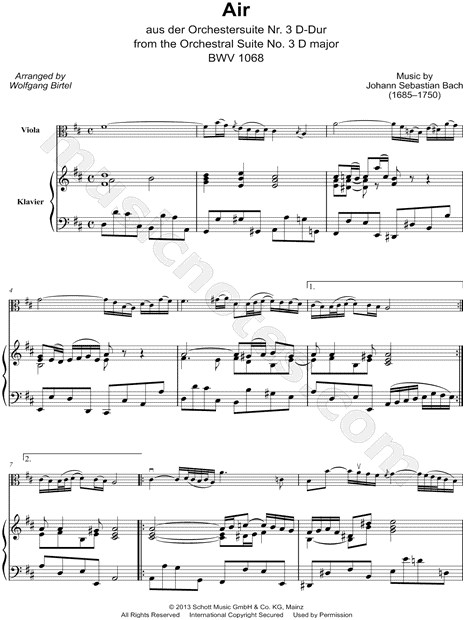 Air on the G String - Viola & Piano