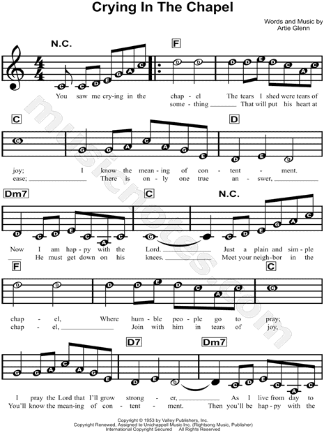 Crying In the Chapel