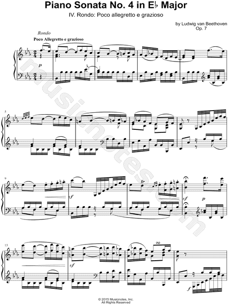 Piano Sonata No. 4 in Eb Major, Op. 7: IV. Rondo