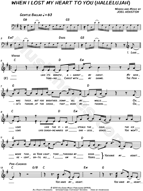 When I Lost My Heart To You (Hallelujah)