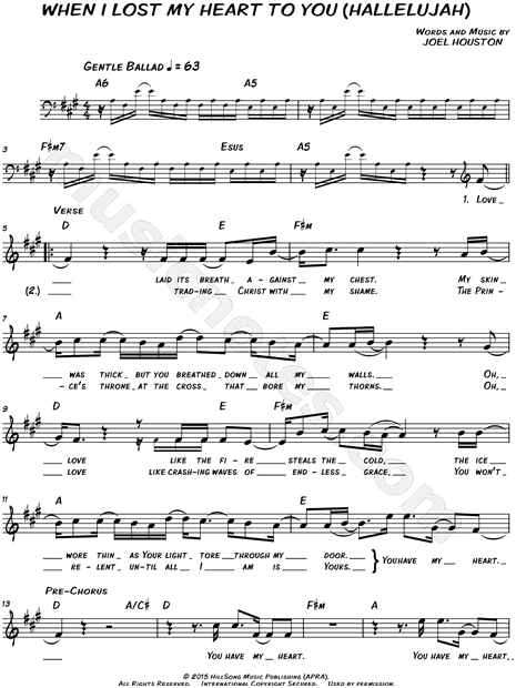 When I Lost My Heart To You (Hallelujah)