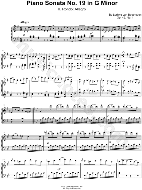 Piano Sonata No. 19 in G Minor: II. Rondo: Allegro