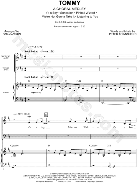 Tommy (A Choral Medley)