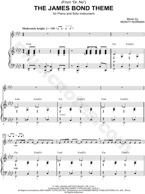 The James Bond Theme - Piano Accompaniment