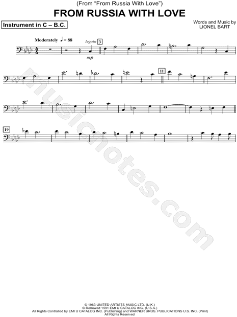From Russia with Love - Bass Clef Instrument