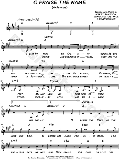 O Praise the Name (Anástasis)
