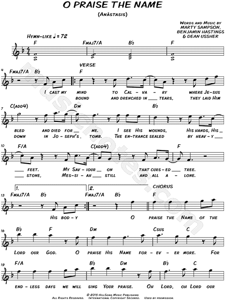 O Praise the Name (Anástasis)
