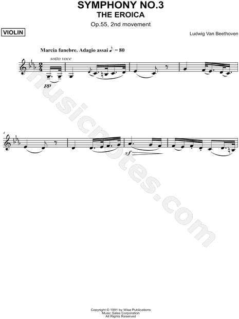 Symphony No. 3, Op. 55, "Eroica" - Second Movement [Theme]