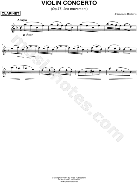Violin Concerto in D Major, Op. 77 - II. Adagio [Main Theme]
