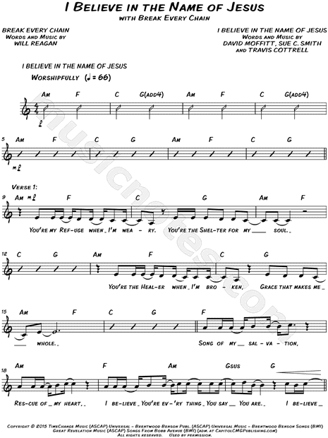 I Believe in the Name of Jesus (with Break Every Chain)