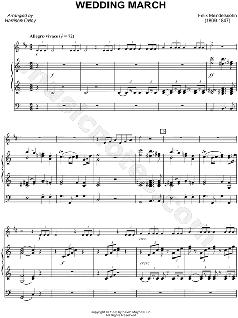Wedding March from A Midsummer Night's Dream - Trumpet & Organ
