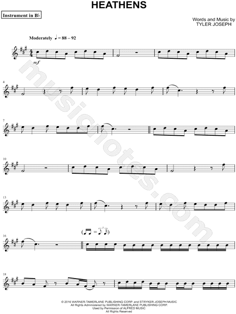 Heathens - Bb Instrument