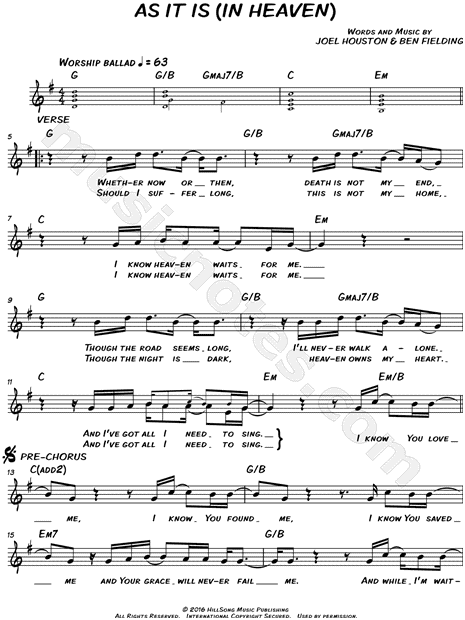 As It Is (In Heaven)