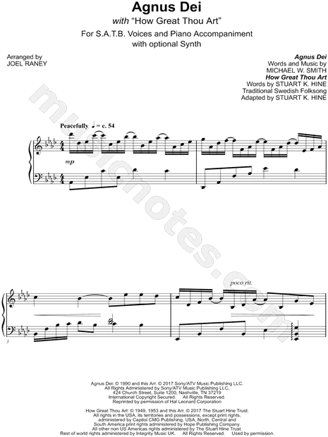 Agnus Dei (with How Great Thou Art)