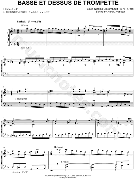 Suite du Premier Ton: V. Basse et Dessus de Trompette