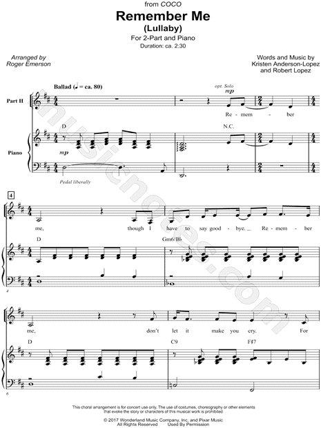 Remember Me (Lullaby)