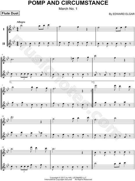 Pomp and Circumstance - Flute Duet