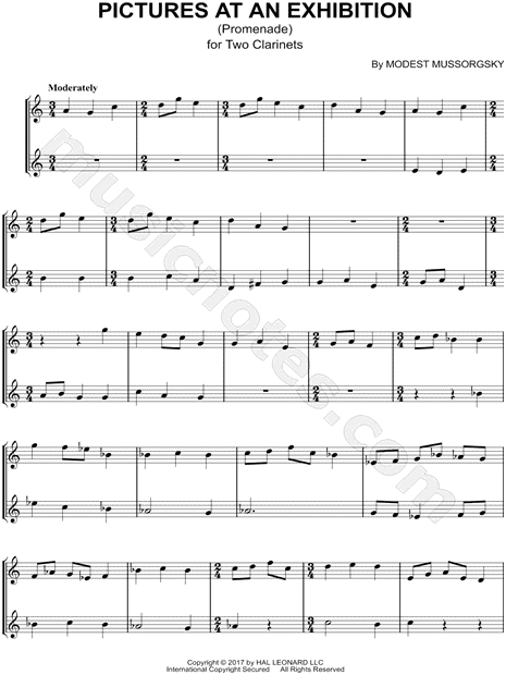 Pictures at an Exhibition: 1. Promenade - Clarinet Duet