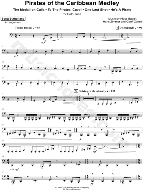 Pirates of the Caribbean Medley
