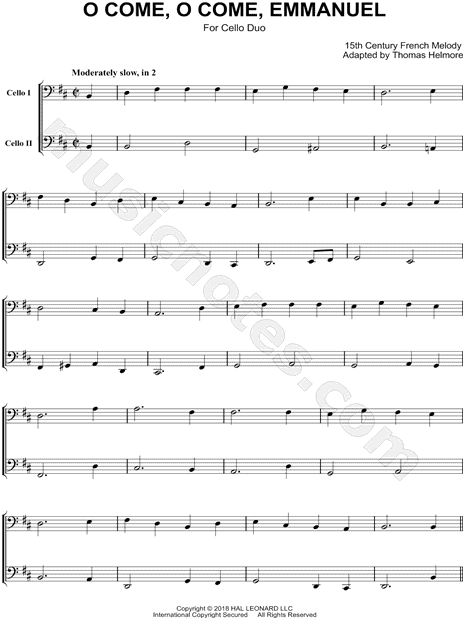O Come, O Come, Emmanuel - Cello Duet