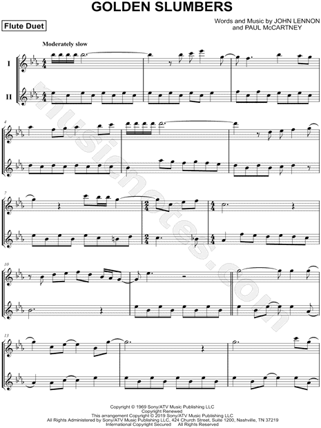 Golden Slumbers - Flute Duet