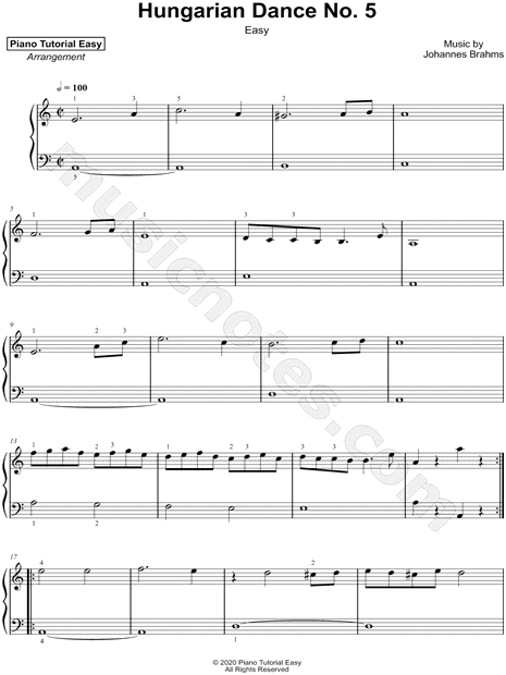 Hungarian Dance No. 5 [easy]