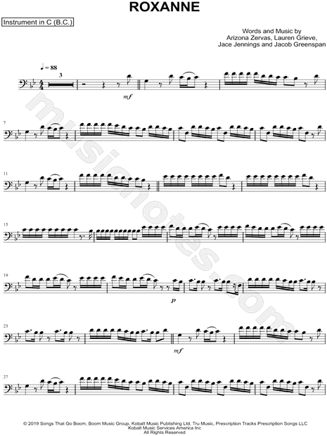 ROXANNE - Bass Clef Instrument