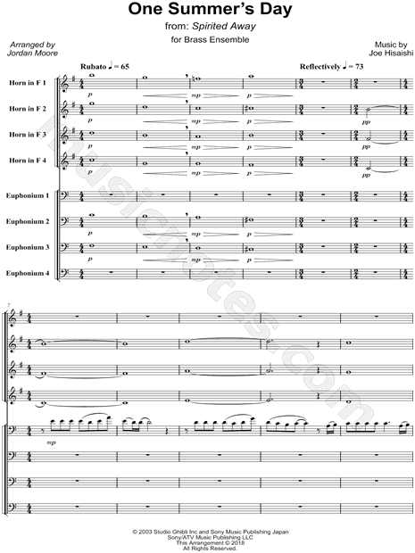 One Summer's Day - Brass Ensemble