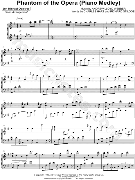 Phantom of the Opera (Piano Medley)