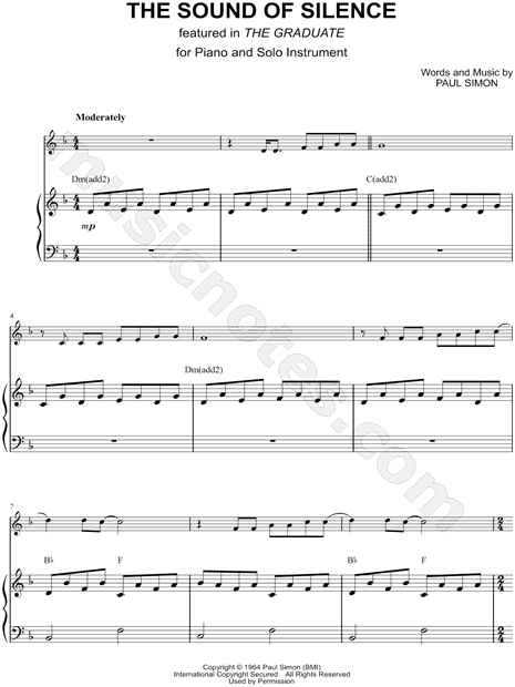 The Sound of Silence - Piano Accompaniment