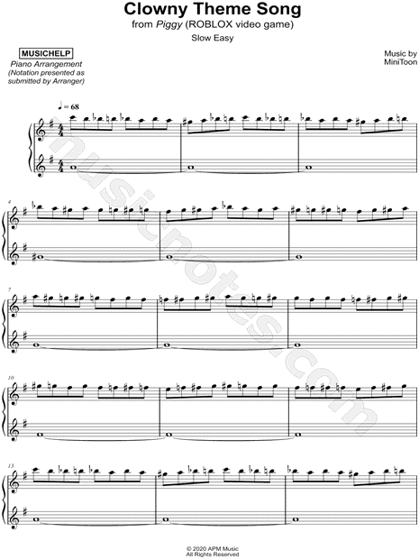 Clowny Theme Song [slow easy]