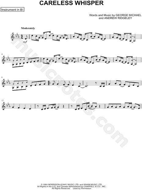 Careless Whisper - Bb Instrument