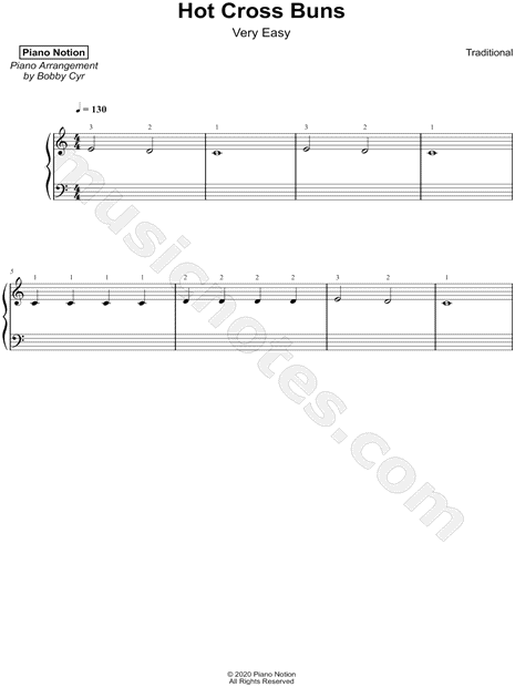 Hot Cross Buns [very easy]