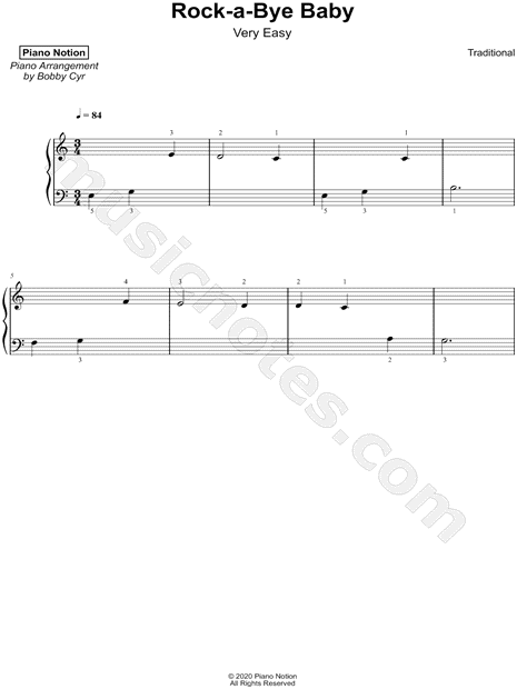 Rock-a-Bye Baby [very easy]