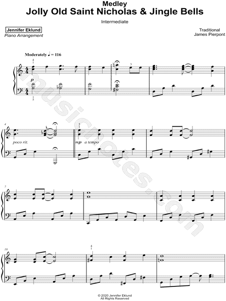 Medley: Jolly Old Saint Nicholas & Jingle Bells [intermediate]