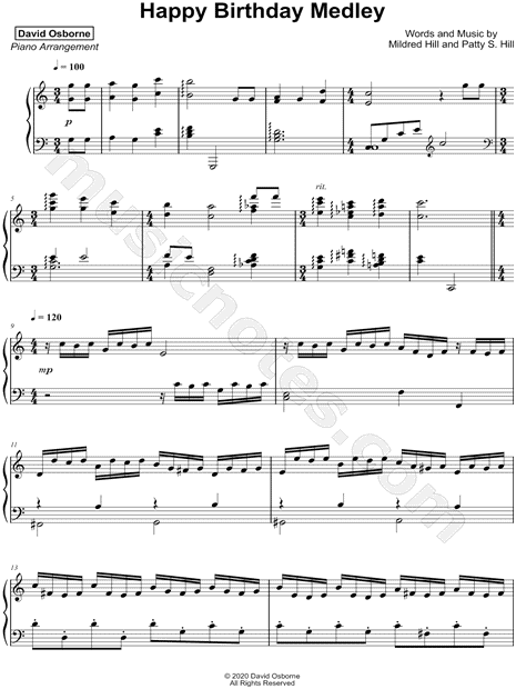 Happy Birthday Medley