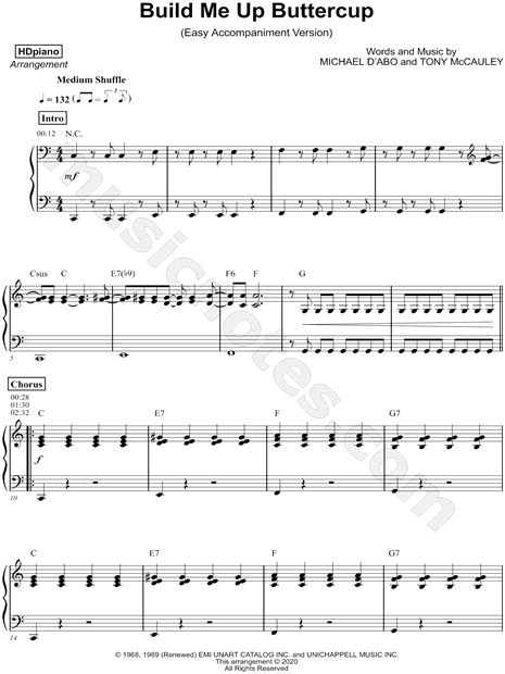 Build Me Up Buttercup [easy accompaniment version]