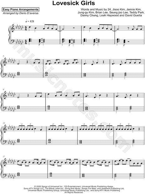 Lovesick Girls [easy]