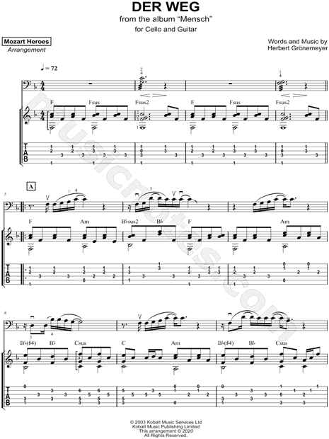 Der Weg - Cello & Guitar