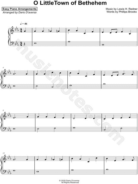 O Little Town of Bethlehem [easy]