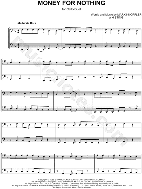 Money for Nothing - Cello Duet