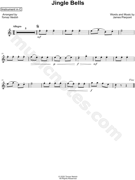 Jingle Bells - C Instrument