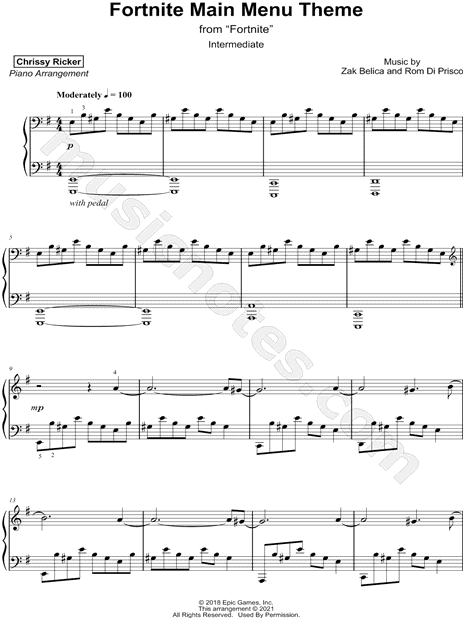 Fortnite Main Menu Theme [intermediate]