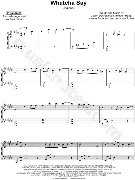 Whatcha Say [beginner]