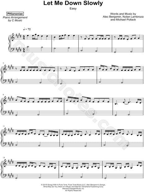 Let Me Down Slowly [easy]