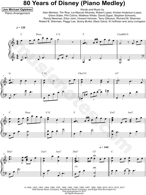 80 Years of Disney (Piano Medley)