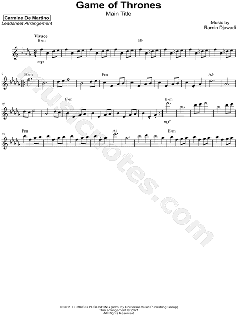 Game of Thrones (Main Theme)