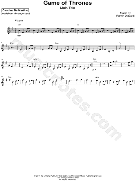 Game of Thrones (Main Theme)